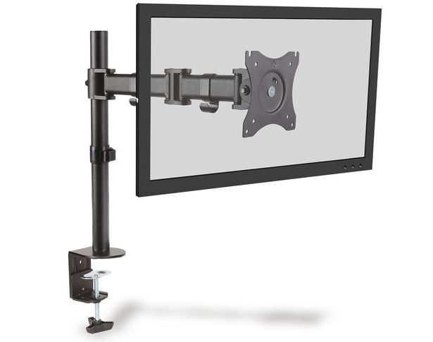 Monitor-Tischhalterung für 1x LCD/TFT bis 69 cm DIGITUS Schwarz, mit Tischklemme, bis 1x8 kg