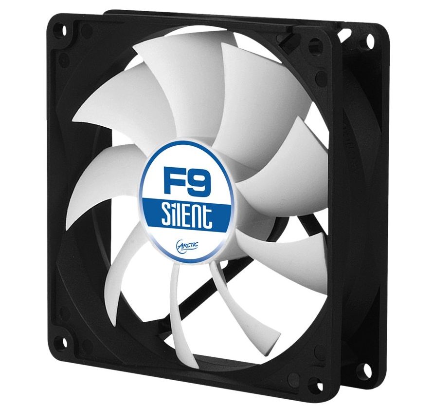 Lüfter  92mm Arctic Fan 9 Silent, 3-poliger Stecker Hochleistungs-Gehäuselüfter, Dynamisches Fluid-Lager