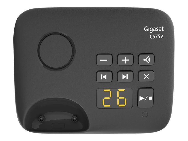 DECT Telefon Gigaset C575A Duo Schwarz 2er Set mit Anrufbeantworter