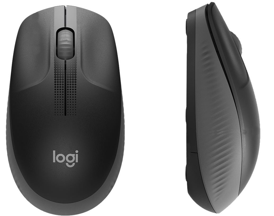 Maus Logitech Mouse M190 Schwarz schnurlos mit USB-Nano-Empfänger, Plug&Play