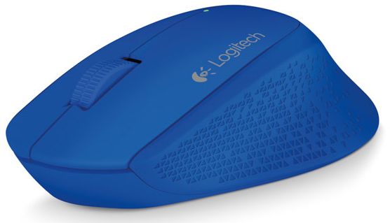 Maus Logitech Wireless Mouse M280 Blue schnurlos ergonomische 3-Tasten-Maus für Rechtshänder