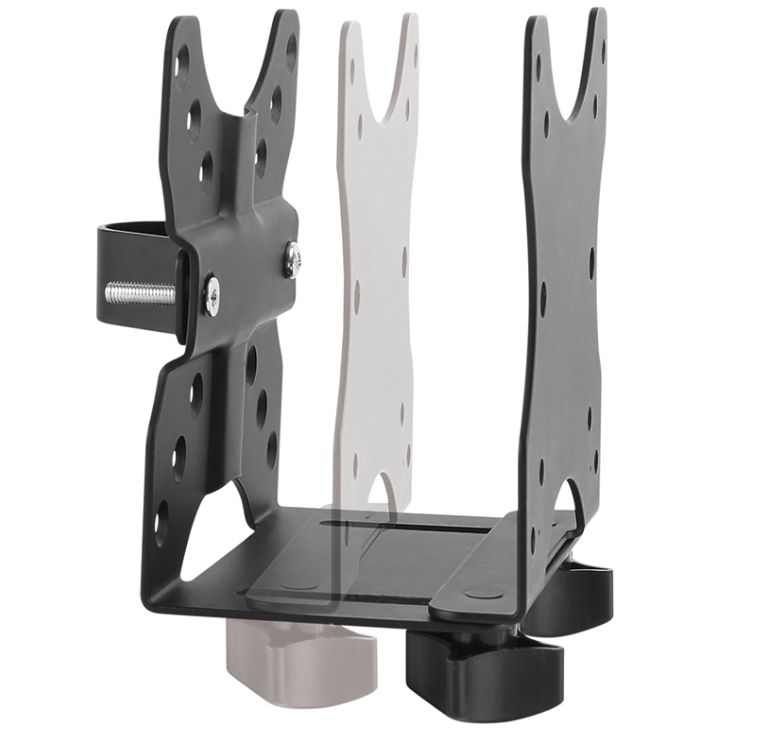 Mini-PC Halterung für Geräte 17-70 mm Schwarz um Slim-PCs bzw. NUC-PCs an Monitorehalterung zu befestigen