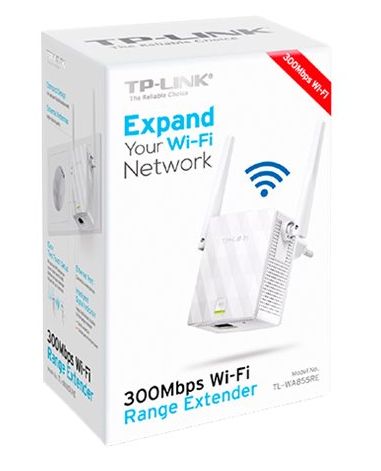 WLAN Repeater TP-Link TL-WA855RE mit 2 Antennen 300Mbit/s, Wireless Range Extender, inkl. LAN-Anschluß