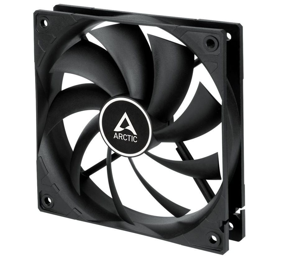 Lüfter 120 mm Arctic F12 TC Schwarz mit Temperatursensor, Anschluß: 3-Pin-Kabel