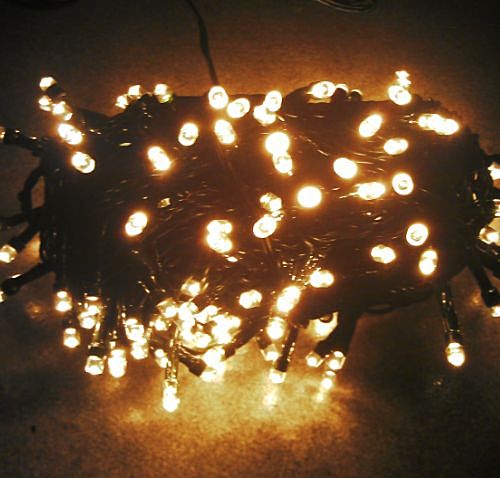 LED Lichterkette 200er warmweiss 15m für Innen und Außen Weihnachtbaumbeleuchtung mit nur 12 Watt Verbrauch!