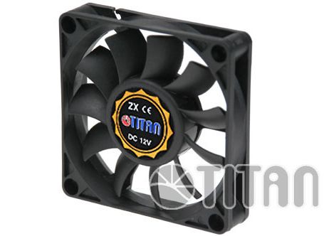 Lüfter  70x70x15mm Titan TFD-7015M12C 12-V-DC-Anschluss, Strom: 0.18A