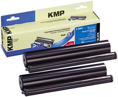 Thermotransferrolle Sharp Fax UX-310 KMP F-SH3 auch für 485/ 530/ NX-670/ FO-730/ 7, 220mm x 32m x2, black