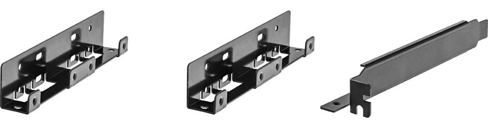 Slot Einbaubleche für 2x HD/SSD 6,4 cm (2.5'') Restposten Slotblech, 2x 6,35cm (2,5'') HDD, mit Schraube