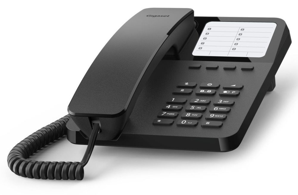 Telefon Gigaset Desk 400 Schwarz schnurgebundenes Tisch- und Wandtelefon