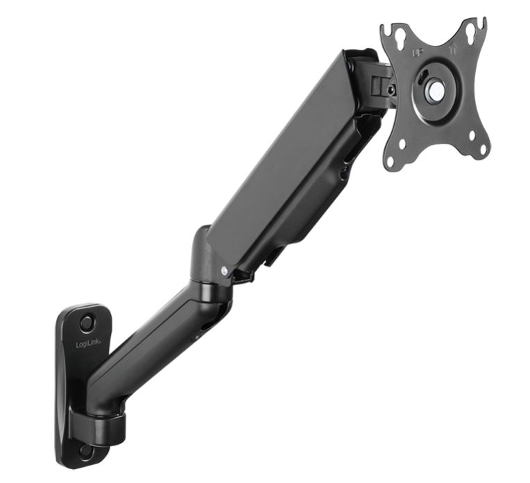 Monitor-Wandhalterung für 1 Monitor bis 32'' mit Gasdruckfeder, bis 9 kg belastbar, Schwarz