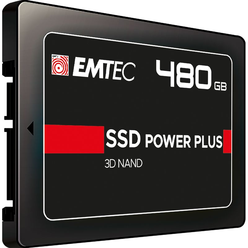 SSD 6,4 cm 480 GB EMTEC 3D NAND Phison 250 TBW, 520 MBps lesen, 520 MBps Schreiben