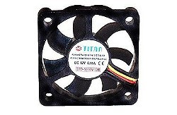 Lüfter  60 mm Titan 20mm hoch 60x60x20 mm, 2fach Kugellager, 4000 rpm, < 28 dbA