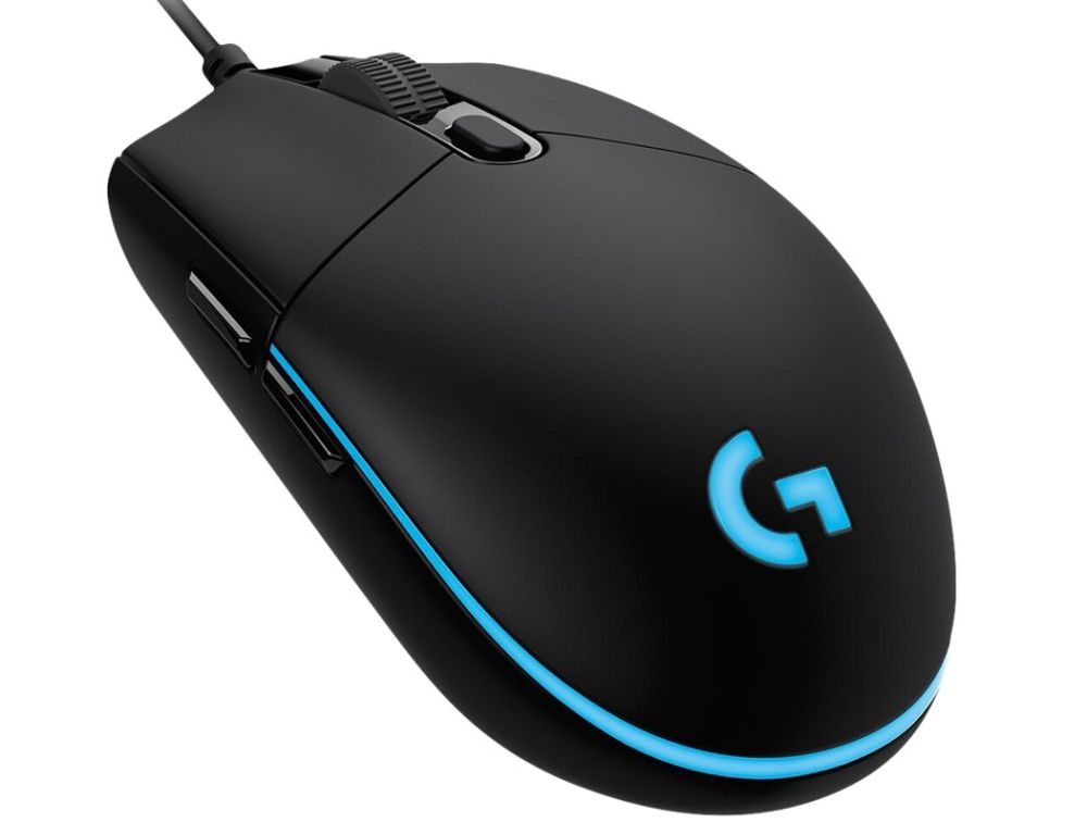 Maus Logitech Pro Hero USB-Gaming-Maus kabelgebunden 6 Tasten, optisch, beleuchtet, für E-Sport