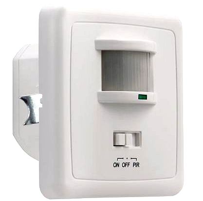 Bewegungsmelder UP Unterputz 150° für LEDs geeignet mit Schalter und Rahmen