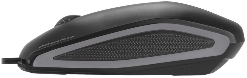 Maus Cherry GENTIX Silent Corded Schwarz kabelgebunden 3-Tasten-Kabelmaus mit spezielle Tasten ohne Klick