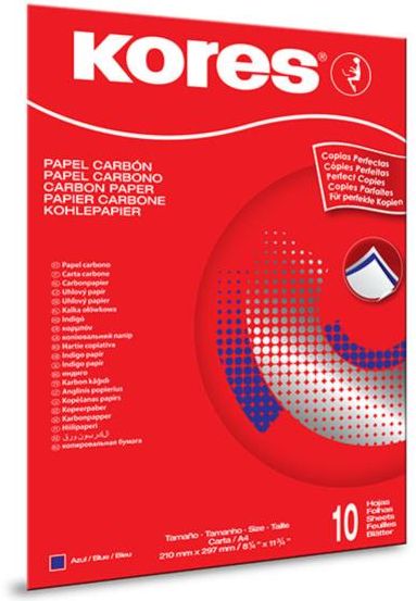 Durchschreibepapier Kores blau A4   10 Blatt zur Handbeschriftung