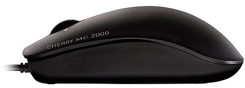 Maus Cherry MC2000 Schwarz kabelgebunden 3-Tasten-Kabelmaus für Rechts- und Linkshänder