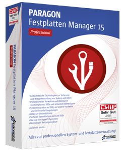 Paragon Festplatten Manager 15 Pro - Restposten Sicherungs-, Migrations- und Partitionierungs-Tool