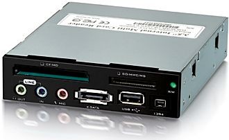 Frontpanel-Kit mit Reader 8,9 cm equip 128569 30plus e-SATA/USB2.0/Firewire/Audio/Universalreader