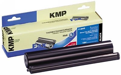 Thermotransferrrolle Sharp FO-A660/FO-P610/UX-A460 KMP F-SH5 für UX-D50/UX-P410/UX-P430, 220mm x 58 m, black